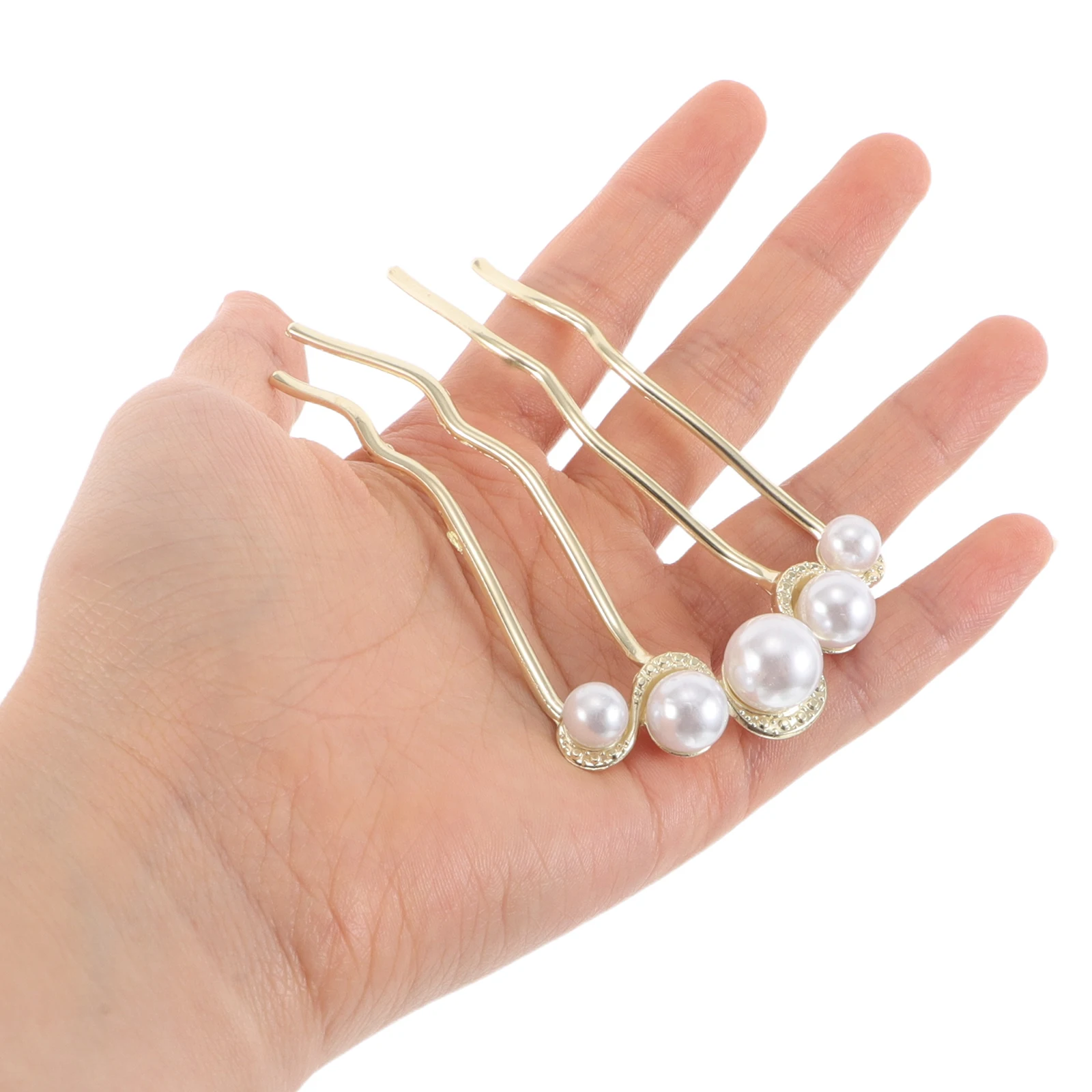 

Hair Clip Comb 4Prong Metal Hairpin Decorative Clips for Women Bun Hairstyle Styling Tool Portable Durable Shape Combs