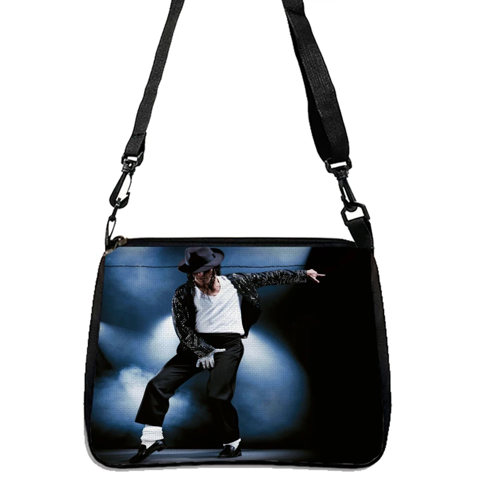 Michael Jackson Niedliche Cartoon-Studentenhandtasche, Umhängetasche mit großem Fassungsvermögen, wiederverwendbar für den täglichen Pendelverkehr 5.23 – Detail 2