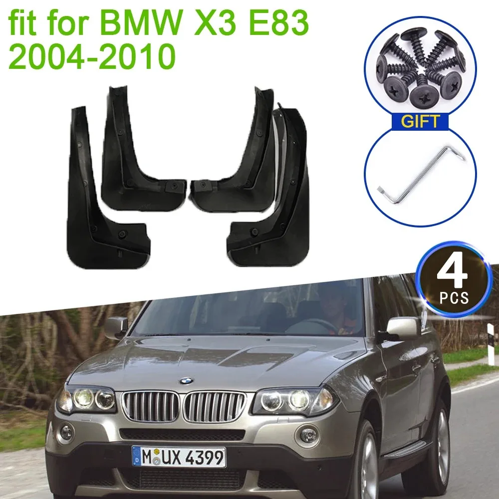 

For BMW X3 E83 2004 2005 2006 2007 2008 2009 2010 Mud Upgrade Anti-splash Mudguards Front Rear Wheels Fender Mudflap Accessories