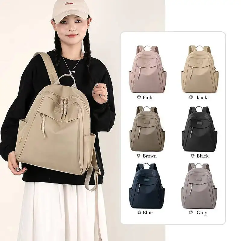 Fashion Women's Travel Backpack Casual School Backpack Multi-Pocket Large Capacity Female Back Bag Voyage Backpack Waterproof