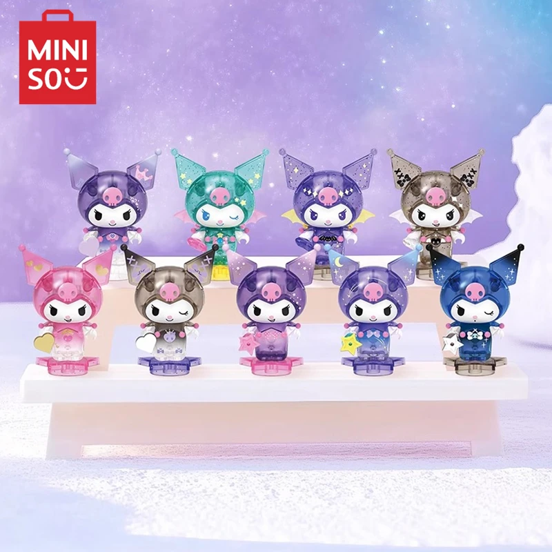 MINISO Sanrio Kuromi bloques de construcción serie estrella y Luna modelo ensamblado juguete para niños Kawaii regalo de cumpleaños de Año Nuevo