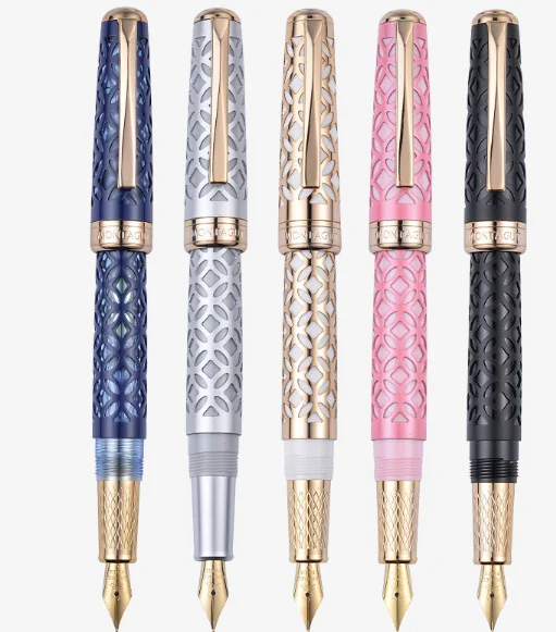 Luxury Hollowed Pattern Metal Fountain Pen Ink Pen Excellent Business Office School Writing Pen