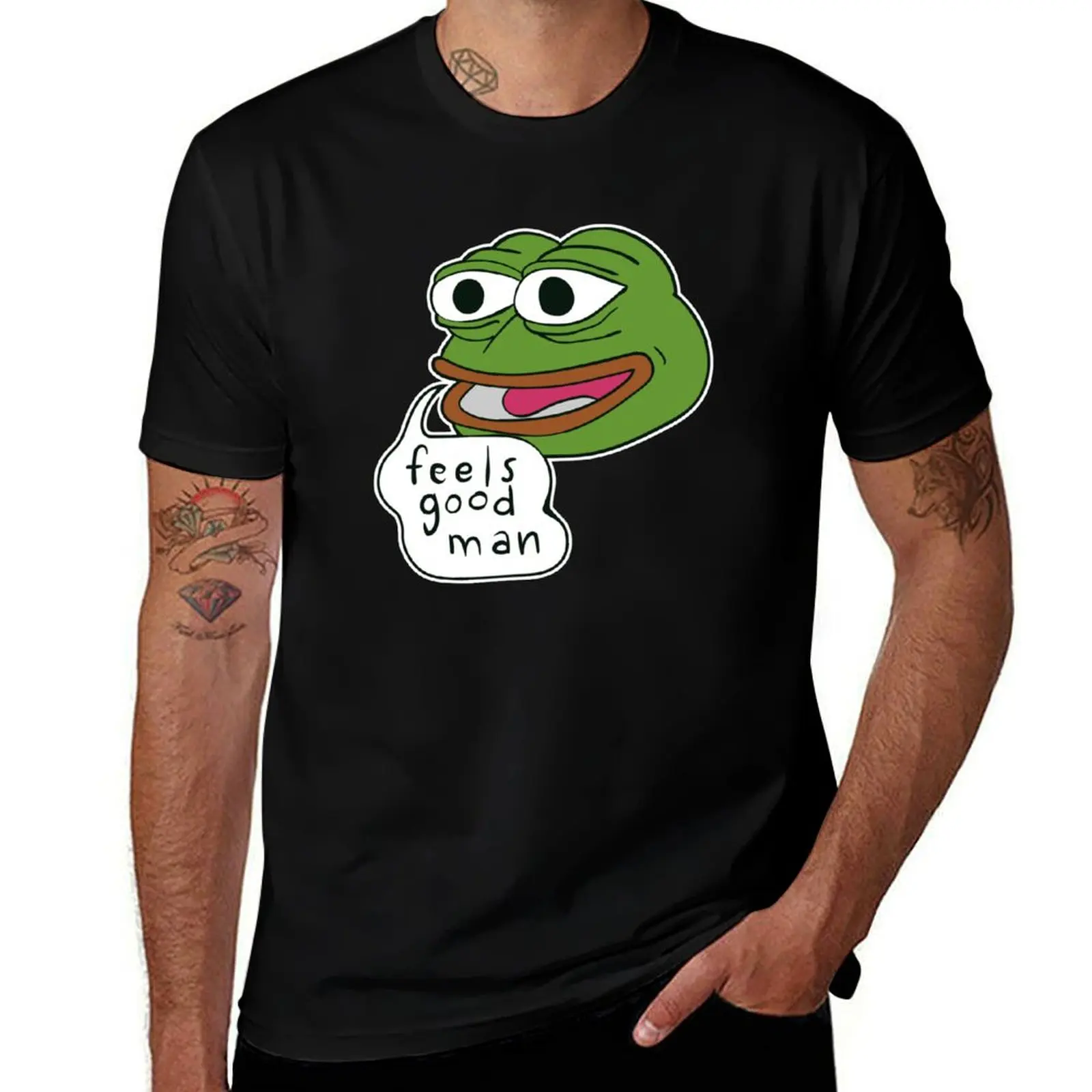 Pepe The Frog Feels good man T-Shirt oversized graphic tee shirts graphic tee kawaii clothes mens shirts graphic tee