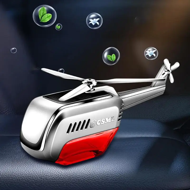 Solar Powered Aromatherapy Ornament Dashboard Rotary Helicopter Essential Oil Diffuser Automatic Air Freshener Auto Interior