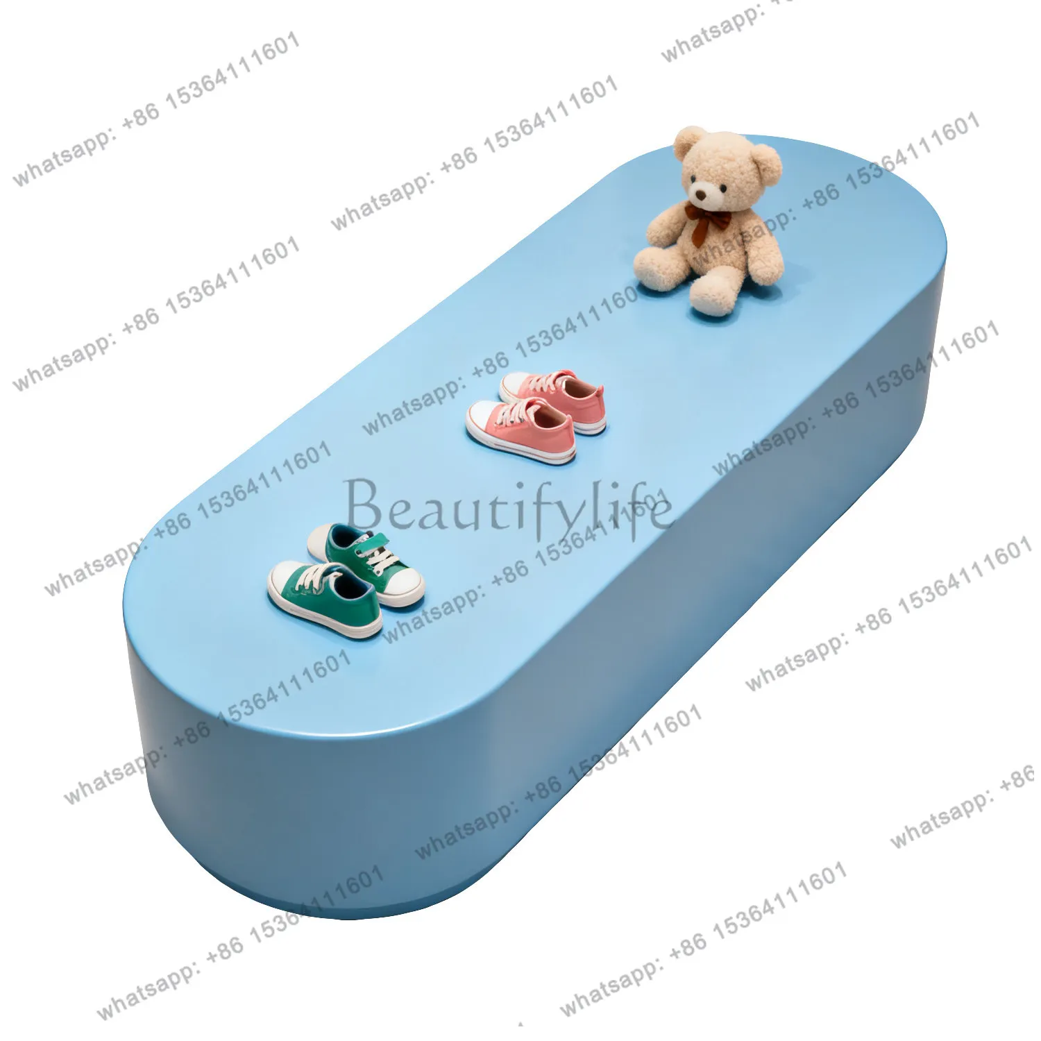 Clothing store Nakajima storage display middle water table shoe bag display cabinet