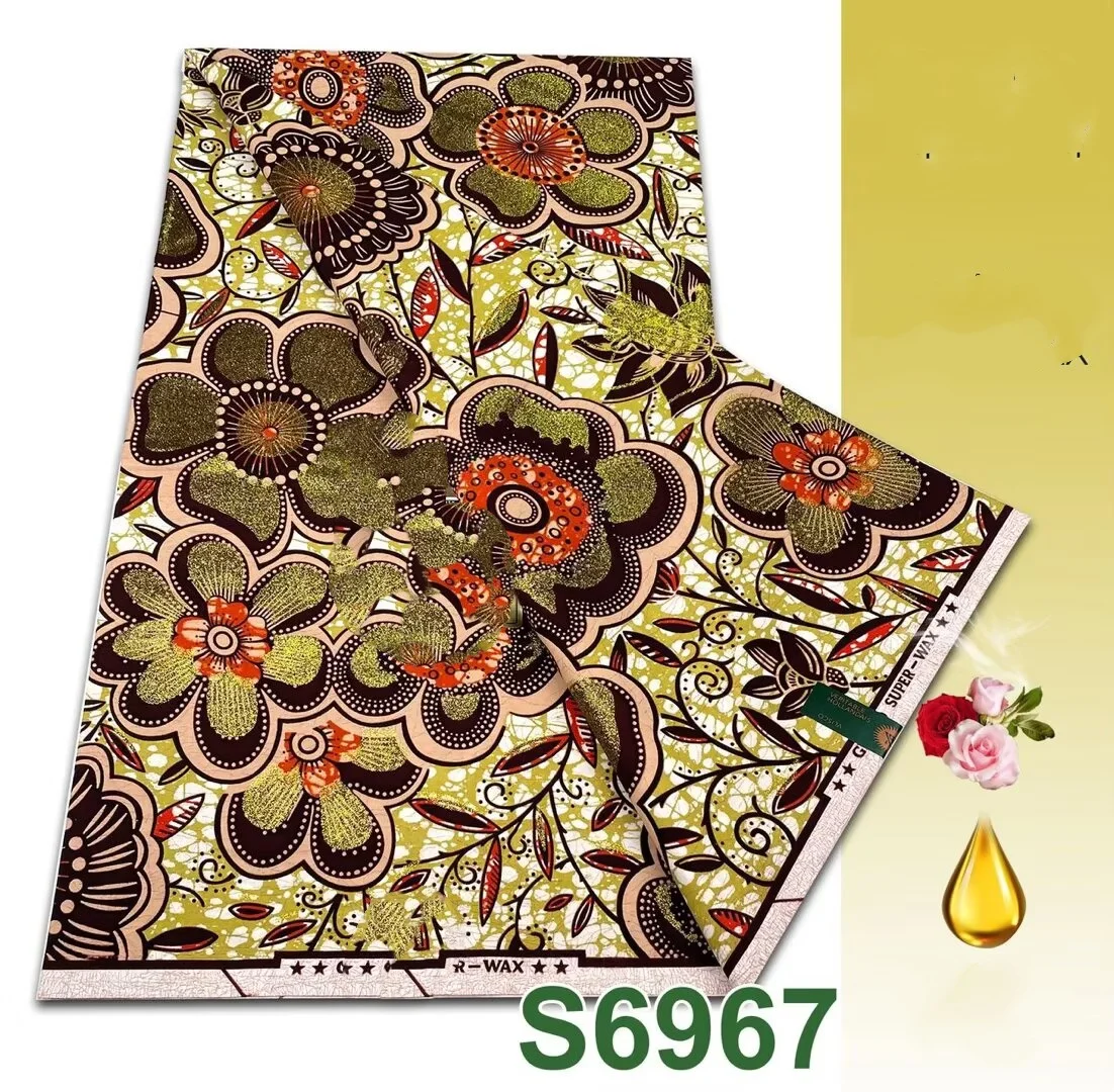 2026 New Style Nigeria Golden- Wax Print Fabric - High Quality African Wax Print Fabric for Patchwork, Clothing & DIY