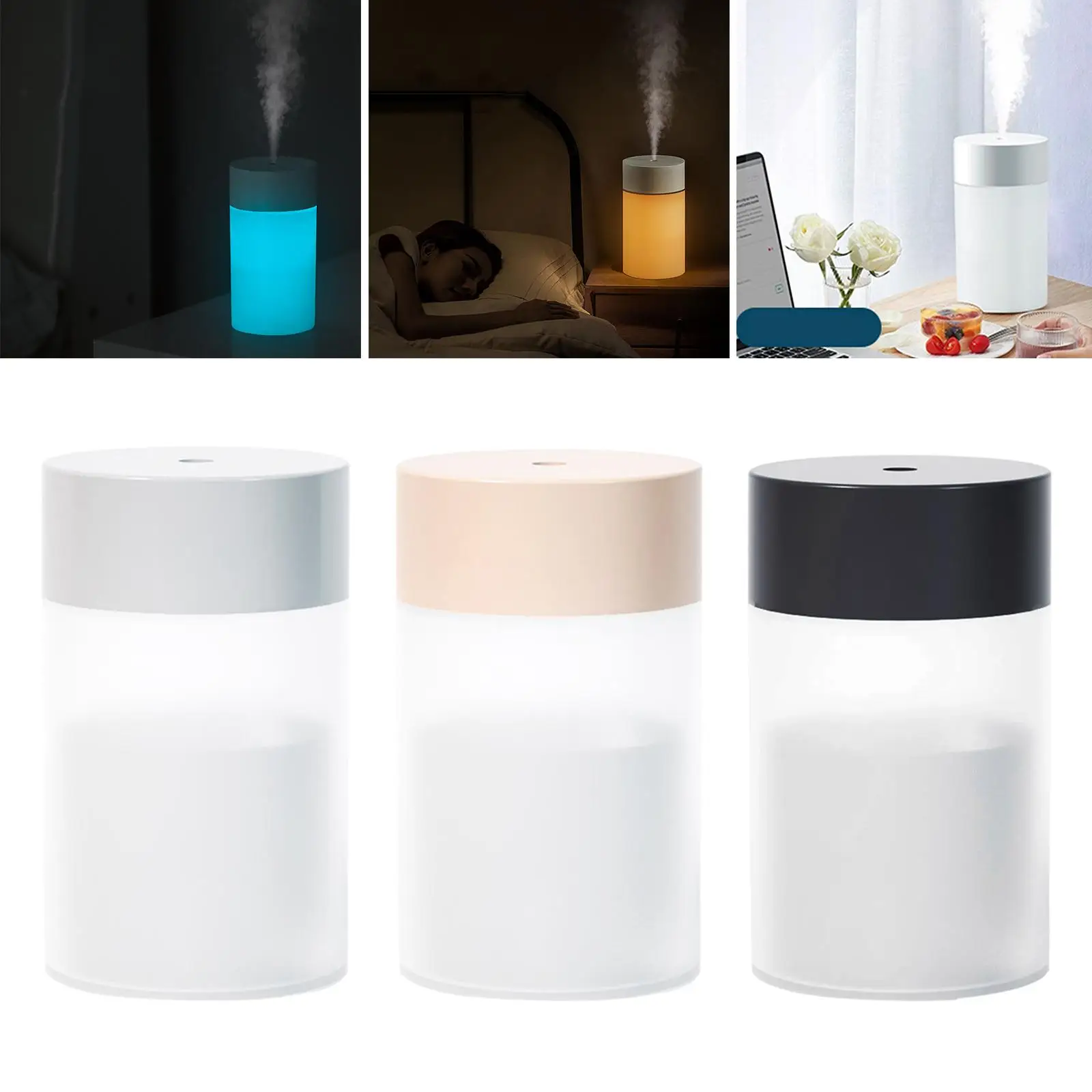 260ml przenośna nawilżacz powietrza USB chłodna mgiełka niezbędna lampka nocna do samochodu 2 tryby nawilżania skóry