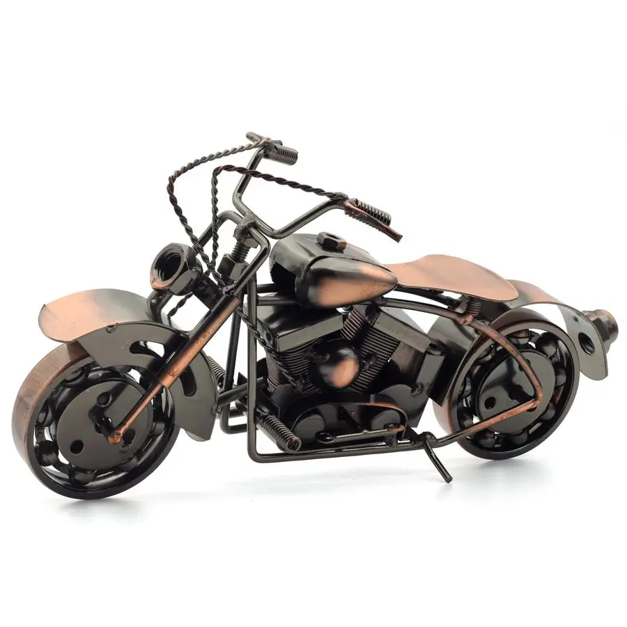 Figura de Motocicleta Vintage, Escultura de Metal Reciclado, Regalo para Hombres y Mujeres, Regalo Único para el Día del Padre o Cumpleaños