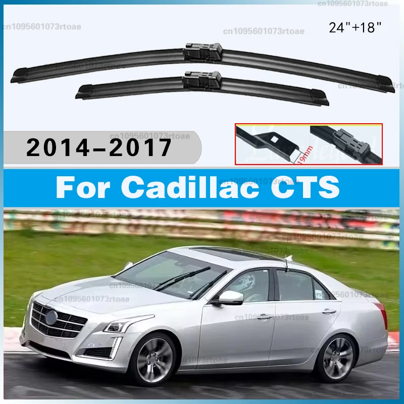 

Car Windshield Wiper Blades Fit For Cadillac CTS 2014 2015 2016 2017 Wiper Blades Auto Front Windscreen Car Accessories 24"+18"