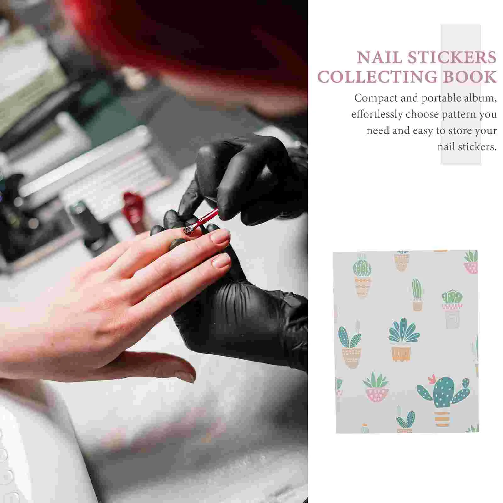 Nail Sticker Storage Booklet Organizer Supplies Manicure Album Photo Cardboard Kraft Paper