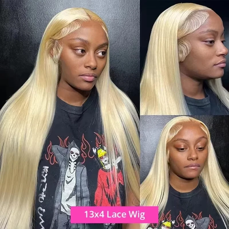 613 Human Hair Wig 13x6 Hd Lace Frontal Wig Bone Straight Human Hair Wigs For Women 30 Inch 13x4 Honey Blonde Lace Front Wig