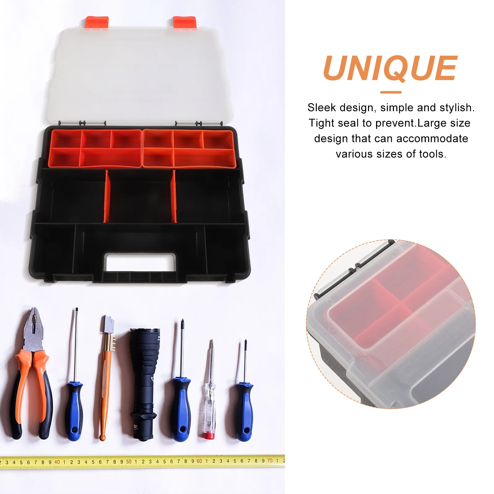 صندوق منظم الأجهزة، منظم صامولة ومسمار بلاستيكي كبير الحجم، حاوية تخزين الأجزاء الصغيرة للمسامير