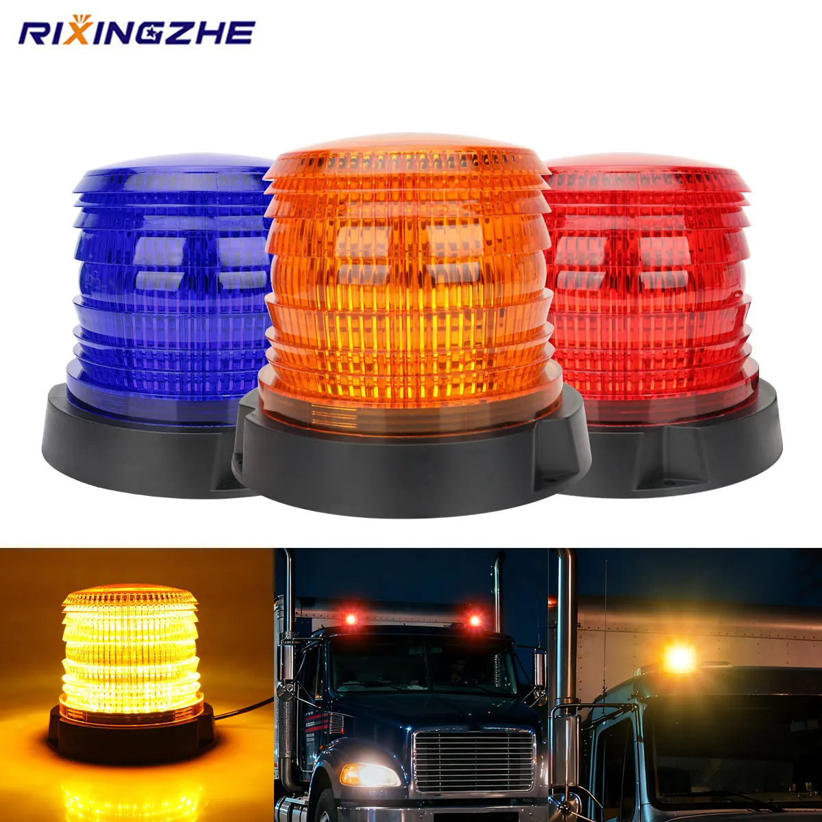 

Car Truck Roof Top Warning Light Emergency LED Strobe with Magnetic Base Auto 12V 9-36V Universal Flashing Beacon Safety Light