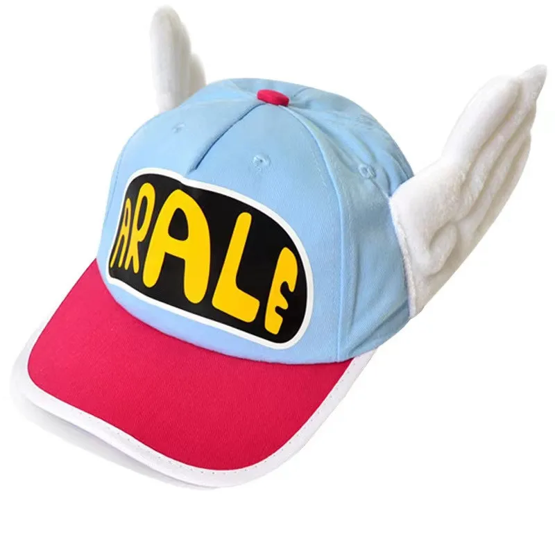 Cartoon Anime Dr. Slump Arale Cap Sweet Angel Wings Unisex Sunshade Hat Casual Adjustable Baseball Hats Cute Winged Hat Outdoor