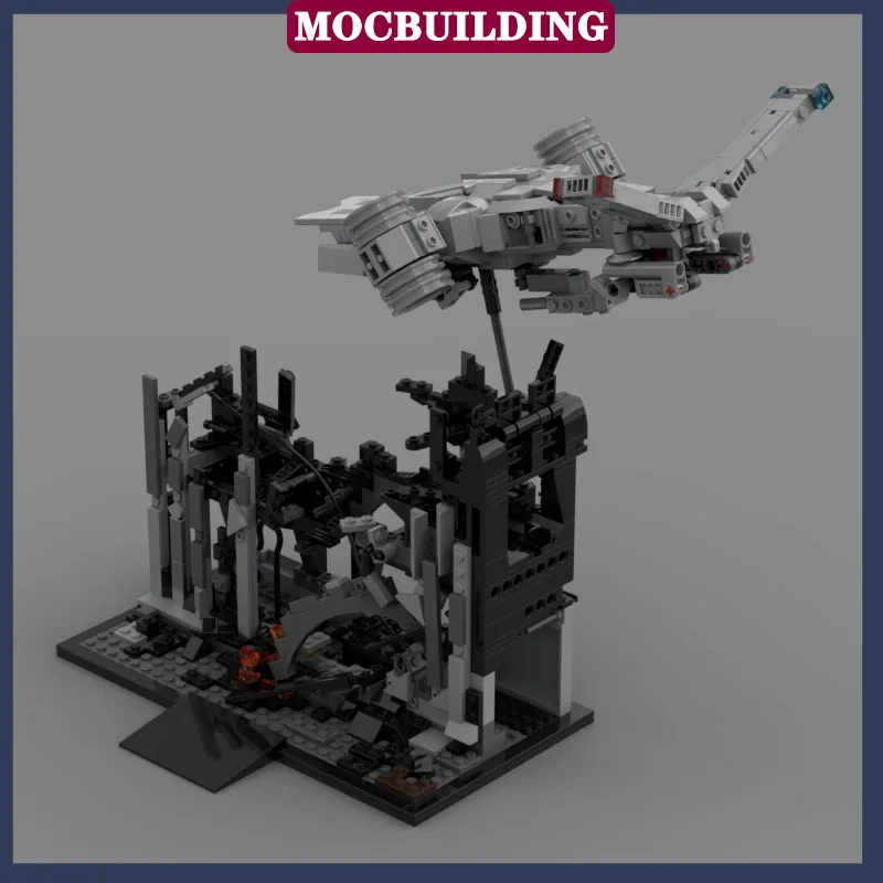 MOC costruzione modulare Battlefield Building Block assemblaggio scena staffa collezione per bambini serie regali giocattolo