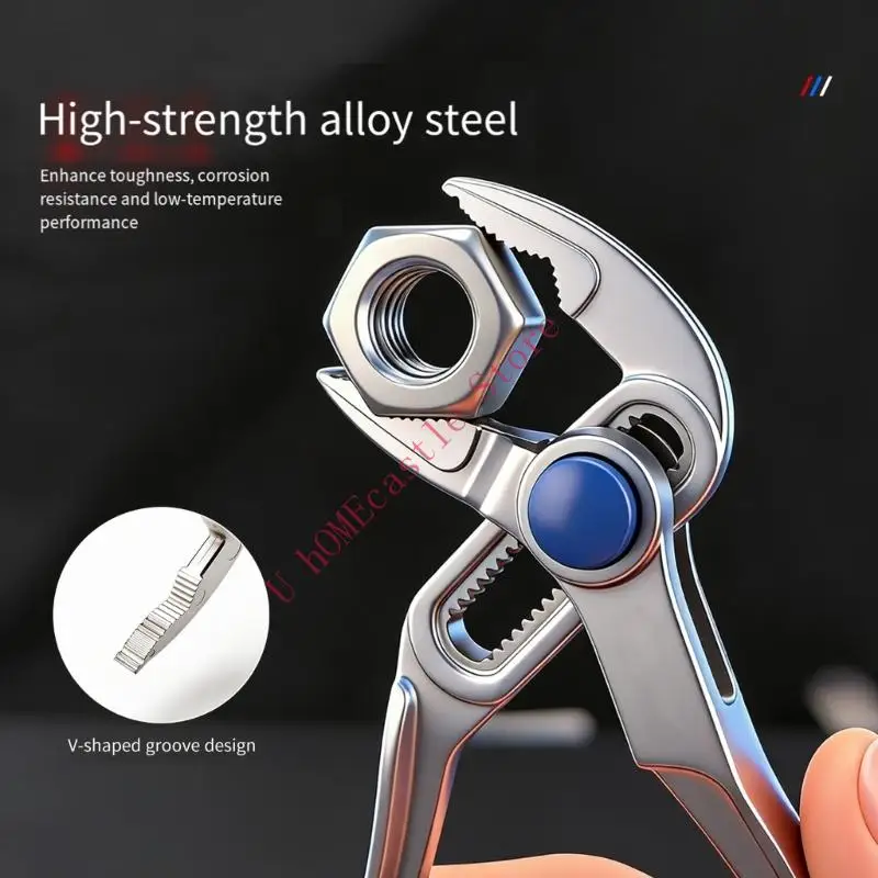 63HF Adjustable Water Pumps Plier Grooves Joint Plier Tongue and Grooves Plier for Home Repair,Plumbing,Gripping Bolts