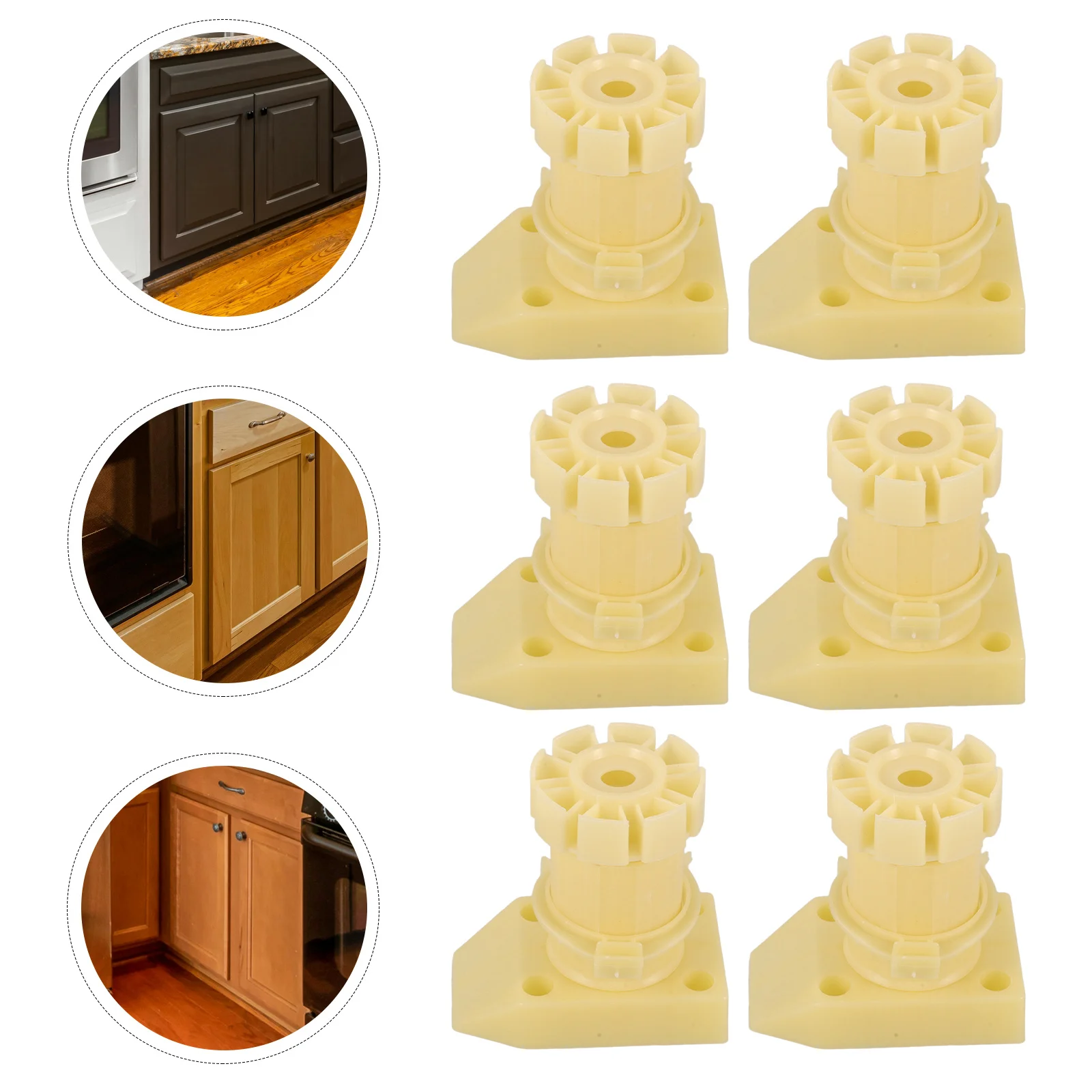 مجموعة واحدة من أثاث PP شديد التحمل للقدم، لمسة نهائية ناعمة، سهلة التركيب لحامل أريكة كرسي الطاولة