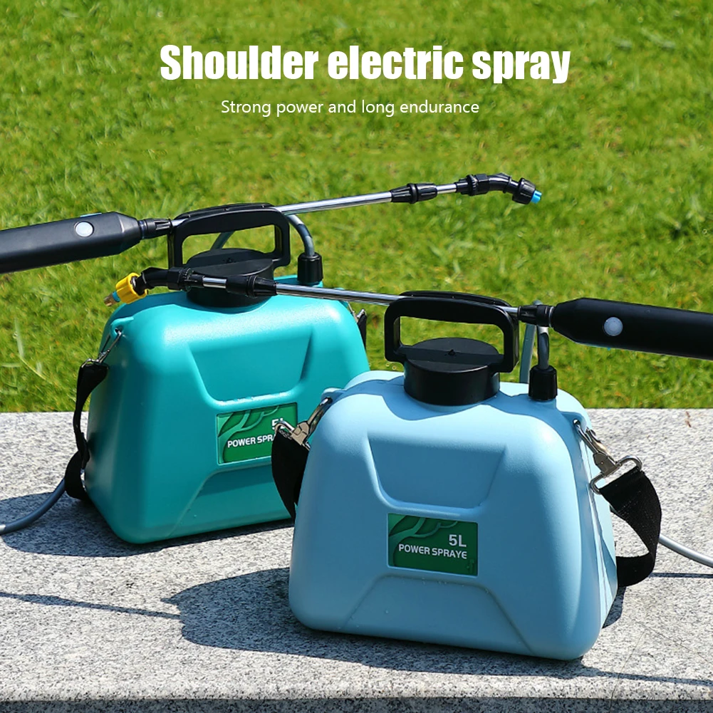 

5L Electric Sprayer Automatic Garden Plant Mister Rotating Nozzle with Shoulder Strap 2400/1500mAh Rechargeable Irrigation Tools