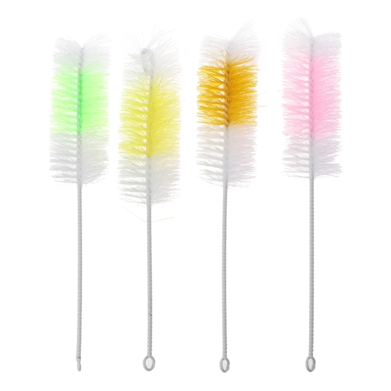 New Nylon Bottle Brush 360 Degree Rotation Baby Pacifier Cup Nipple Cleaning Brushes Set Handheld Soft for Head