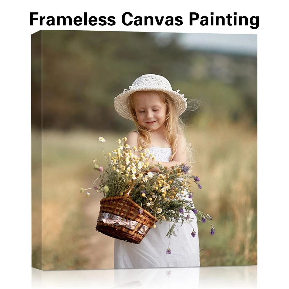 1pc Frameless Personalize Custom Photo Baby Decoration Home Canvas Art For Room Decoration Cuadros Abstractos Modernos