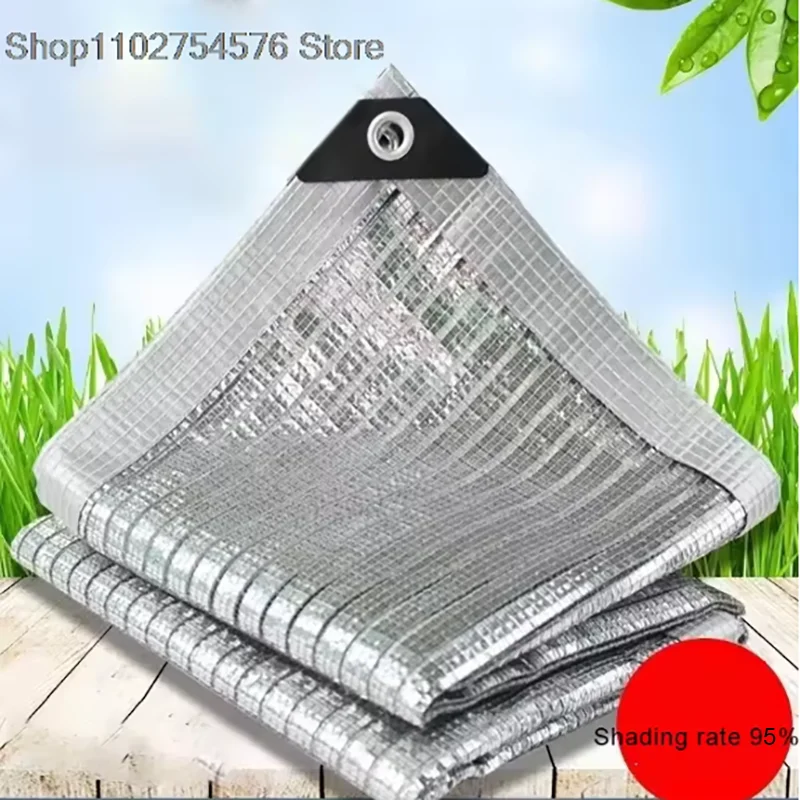 Shading 95% Aluminum Foil Sunshade Net Silvery Anti-UV Awning Fence Privacy Screen Garden Sun Shade Mesh Car Sun Shed Canopy