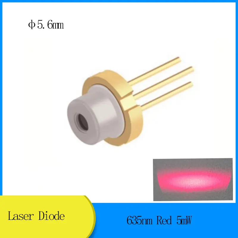 High Quality Laser Diode 635nm Red 5mW D5.6mm DIY Lab Laser Module for LED Electronics Design