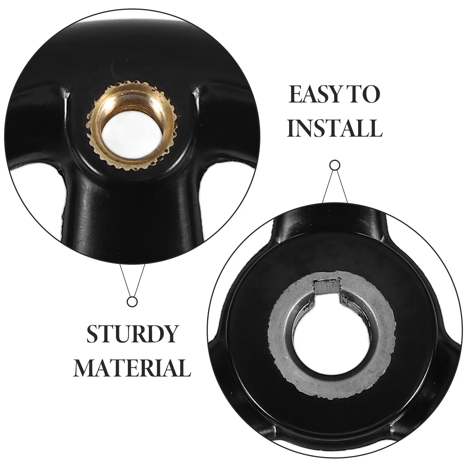 Rotary Handle Wheel Round Bakelite Black 12x100 Three Spoke Disassemble Milling Machine Lathe Accessory Hand Crank Manual