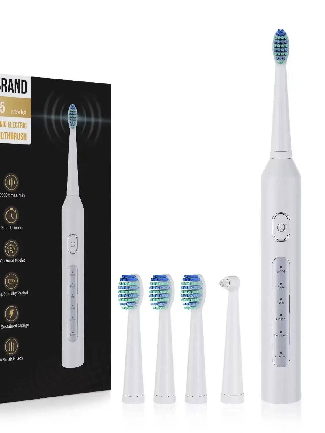Fairywill Electric Sonic Toothbrush FW-507 USB Charge Rechargeable Adult Waterproof Electronic Tooth Brushes Replacement Heads