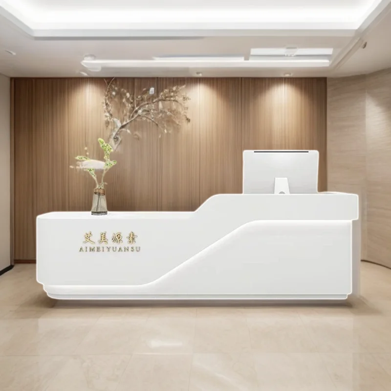 Customer Center Counter Desk Beauty Salon Reception Tables Front Pulpito Desks Atril Office Counters Business Table De Entrance