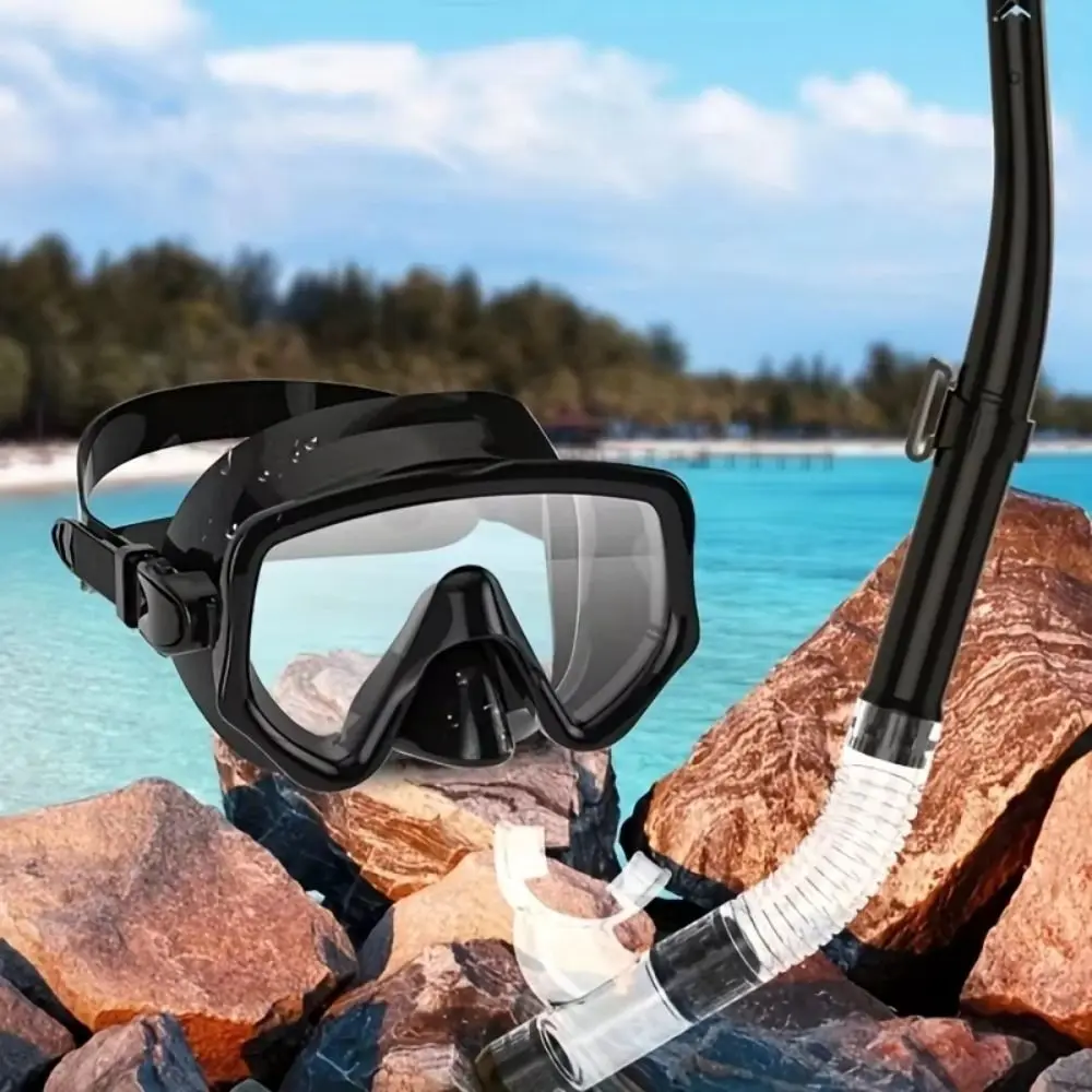 

Swimming Goggles Underwater Snorkeling Mask Anti Fog Breathing Diving Snorkeling Mask Waterproof Clear Vision Dry Snorkel Set