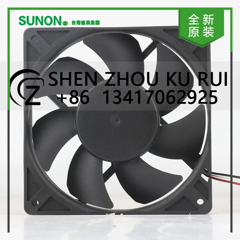 Новый оригинальный инвертор Sunon 5 В 24 В 48 В постоянного тока 12 В 8,6 Вт AC EC 12025 120X120X25MM 12 см, двойной шар, трехпроводной охлаждающий вентилятор PMD1212PTB2-A