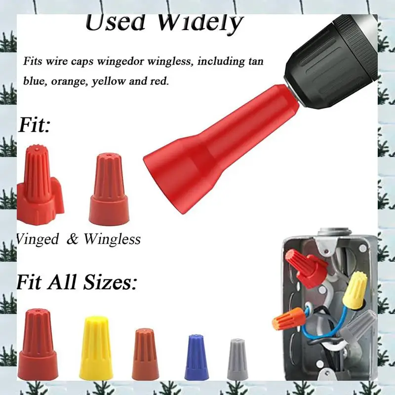 

ABLG 2Pcs Wire Stripping Twisting Tools For Drill, Wire-Nut Twister With 50Pcs Wire Caps,Fast Electric And Hand Wire Stripper
