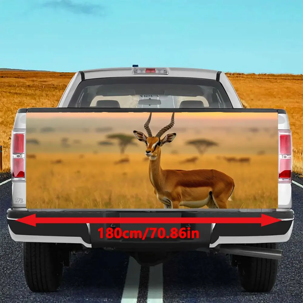 African Savannah Antelope Print Car Tail Trunk Protect Vinly Decal Auto Accessories Hood Decoration Sticker for Off-road Pickup