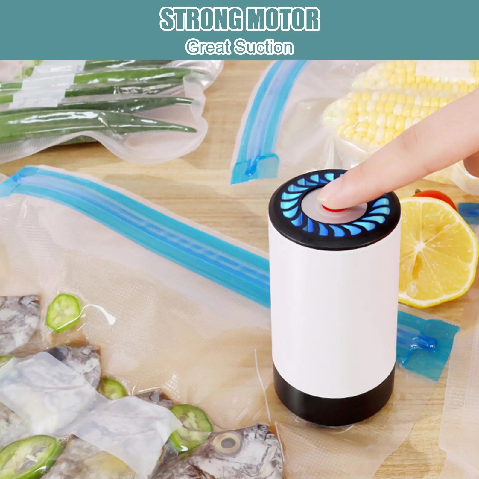USB Rechargeable Electric Air Pump Handheld Vacuum Automatic Compressed Bag Electric Pump Labor-saving Compression Tool