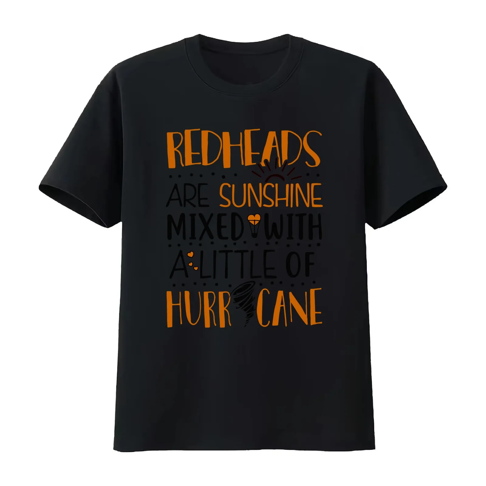 Redheads Are Sunshine Mixed With a Little Of Hurricane T-Shirt Summer Casual Cotton Tee Oversized Streetwear Tops 100% Cotton