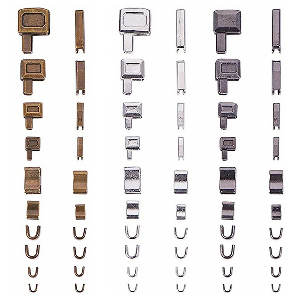

24Sets Zipper Head Accessories Sturdy Clothes Repair Kit Professional Zipper Sliders Retainer Insertion Pins Garment Repair Kit