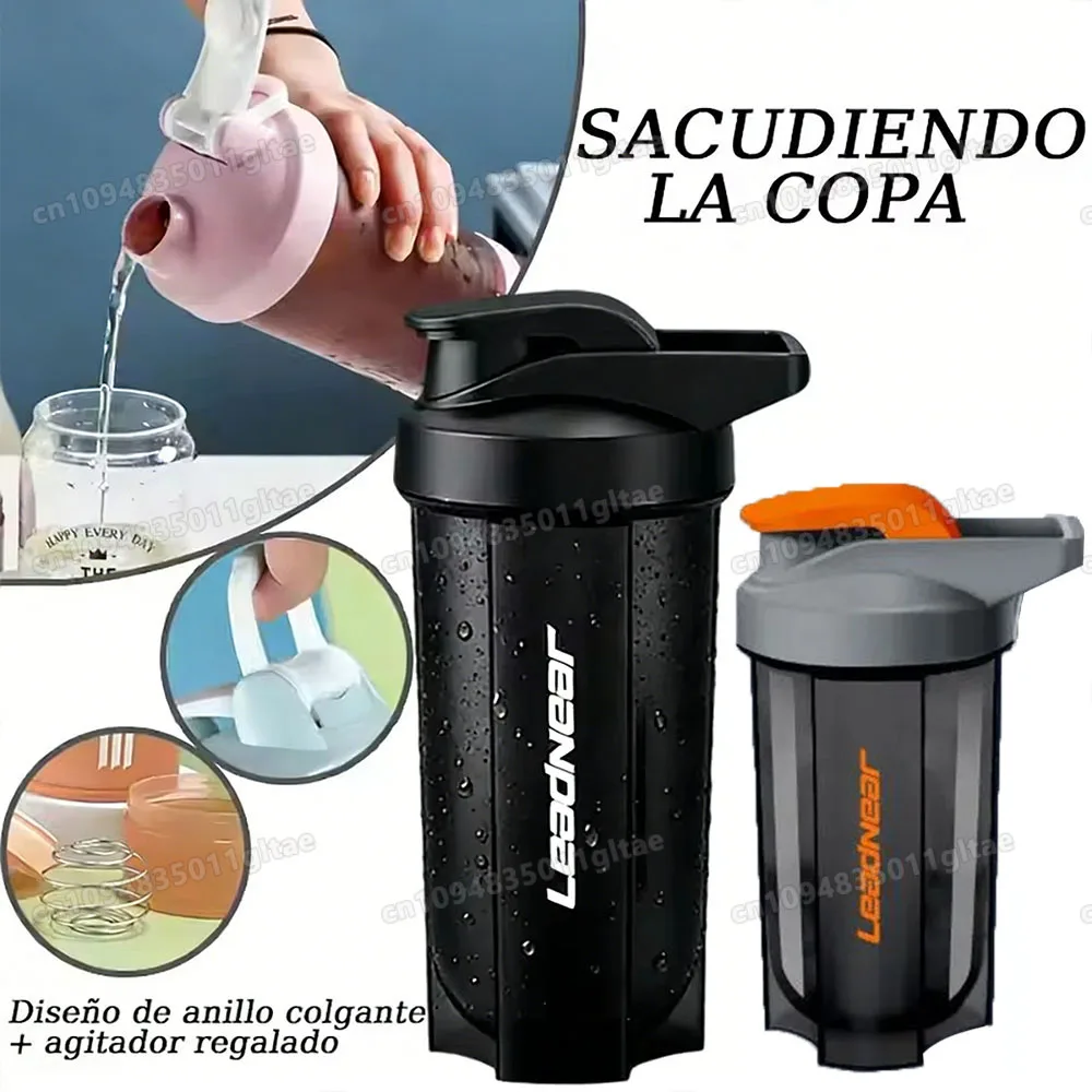 500ML Portable Sports Shaker Bottle Protein Powder Shaker Cup Leak Proof Water Bottle For Gym Fitness Drinking Bottle Men Women