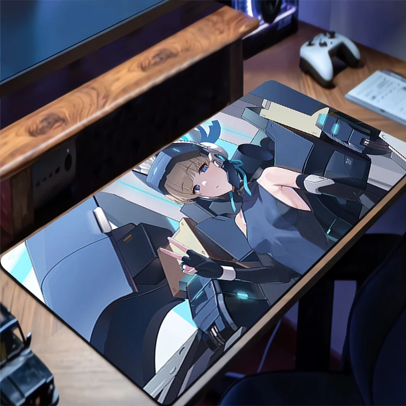 Mouse Pad Anime Non-Slip Rubber Mousepad Office Desk Mat Gaming PC Accessories Large Blue Archive Asuma Toki Gamer Keyboard Mat