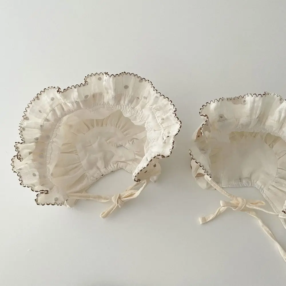 جديد القطن الخالص الطفل قبعة نقطة زهرة مطبوعة رقيقة قصر قبعة تنفس قبعة صغيرة الرضع الملحقات