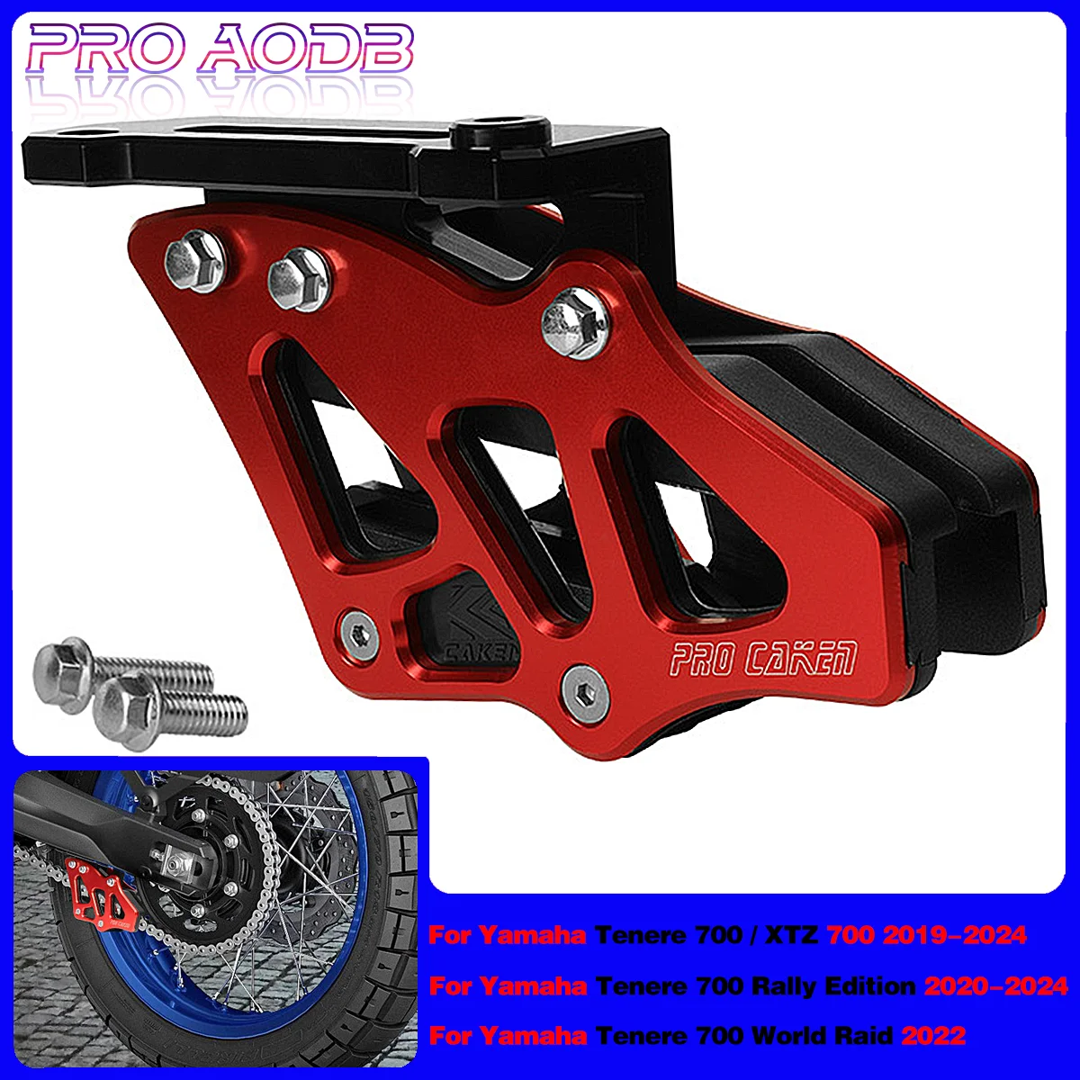 

For Yamaha Tenere XTZ700 700 Rally Edition World Raid Rally Edition 700 World Raid 2019-2024 CNC Sprocket Chain Guide Guard