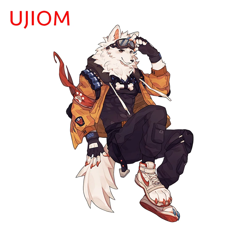 UJIOM For Furry Wolf Man Wall Stickers Athletic Handsome Boy Cartoon Tuya Design Decals Personal Waterproof Home Accessories