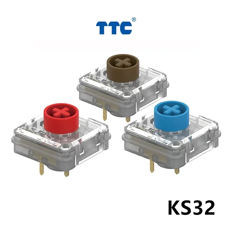 

TTC KS32 Low Profile Switches for Mechanical Keyboard Click Linear Blue Red Brown Axis 45g 3 Pins Gaming PC IKBC S200