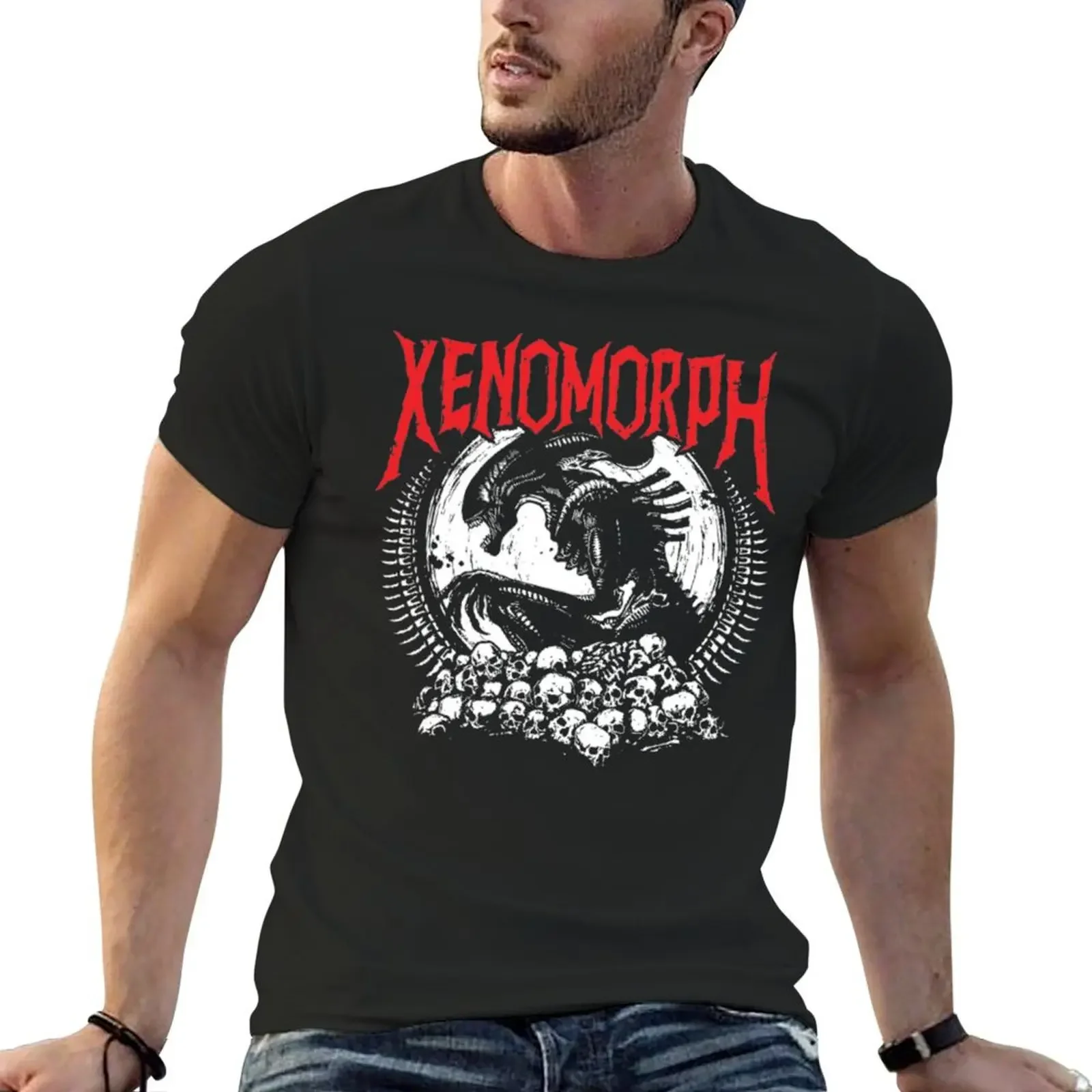 Death Metal Xenomorph T-Shirt graphics funny costumes mens t shirt