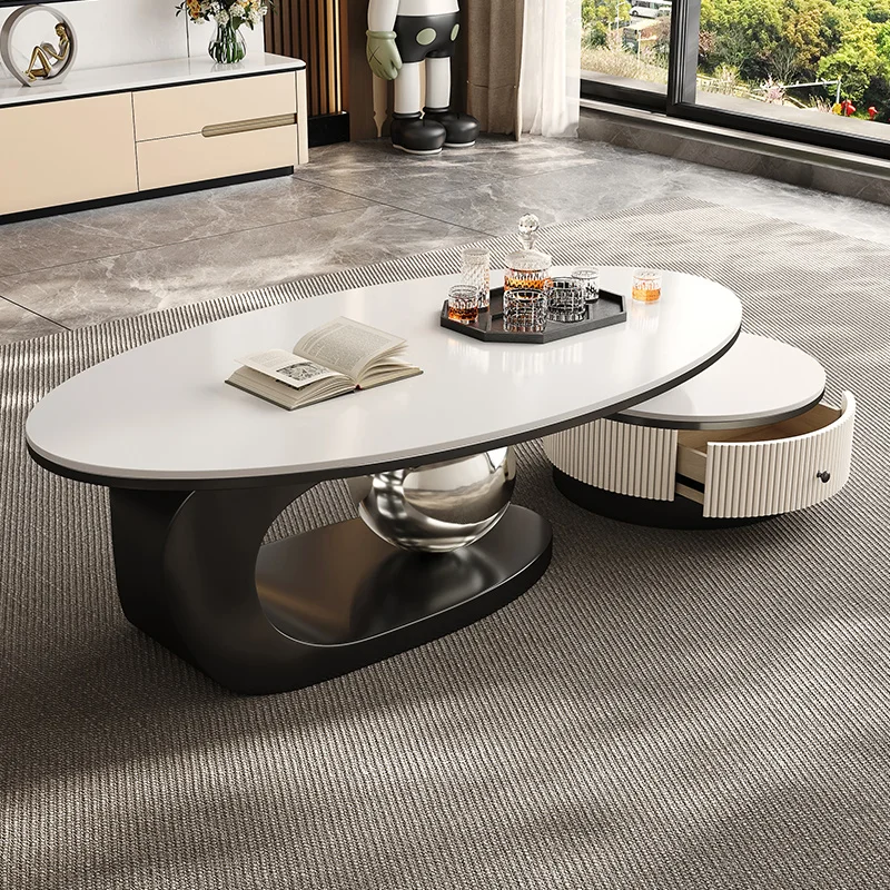 

Italian Style Luxury Coffee Tables Aesthetic Senior Sense Unique Korea Side Table Small Apartment Simple Table Basse Furniture