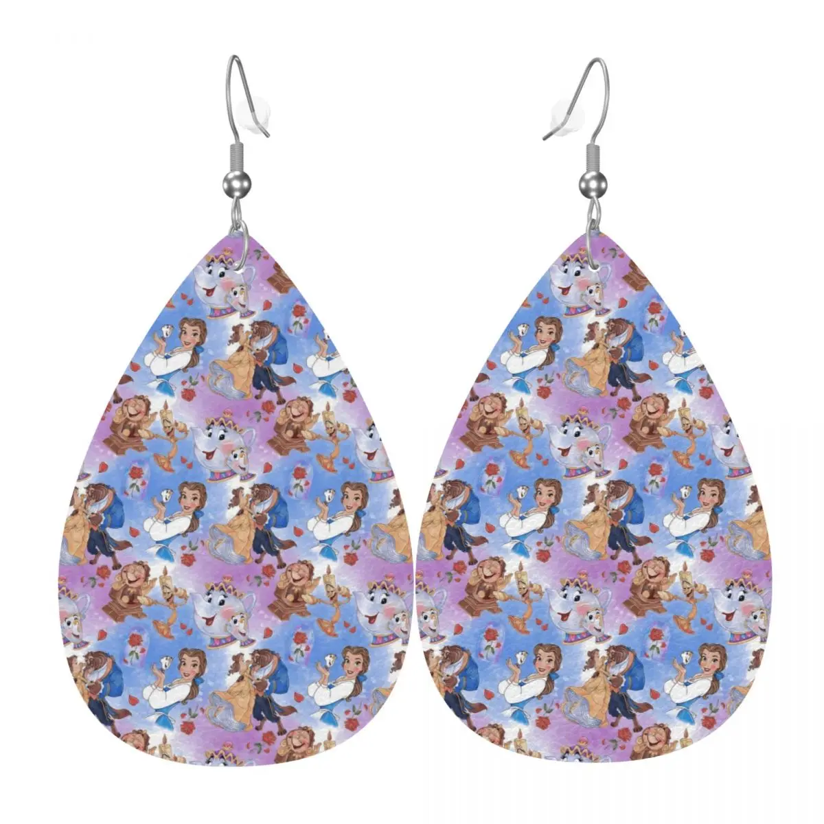 

Кожаные серьги-капли «Красавица и Чудовище» на заказ, модные женские украшения и аксессуары ко Дню святого Валентина