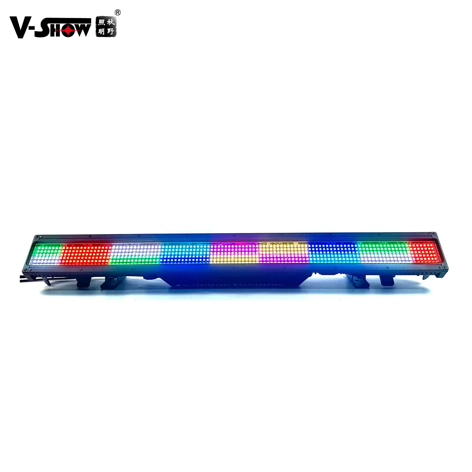 VSHOW  IP66 V6L Strobe StormLine 650W LED Bar RGB/CW/WW Dj Disco Party Light With Folding Clamps controlled individually