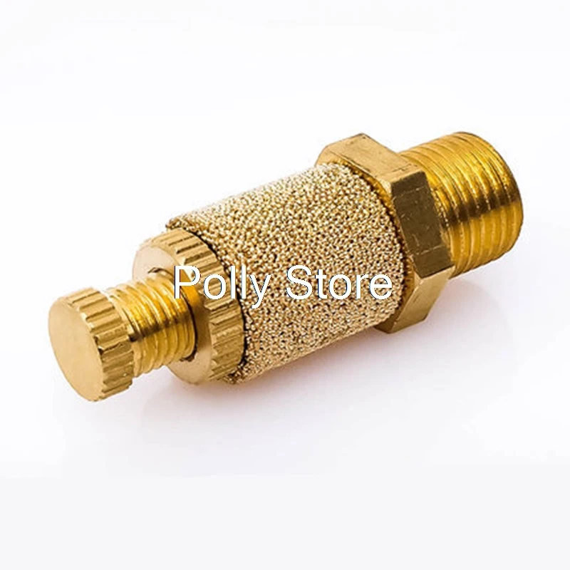 1Pc Pneumatic Muffler Filter Flow Speed Controller Sintered Bronze 1/8