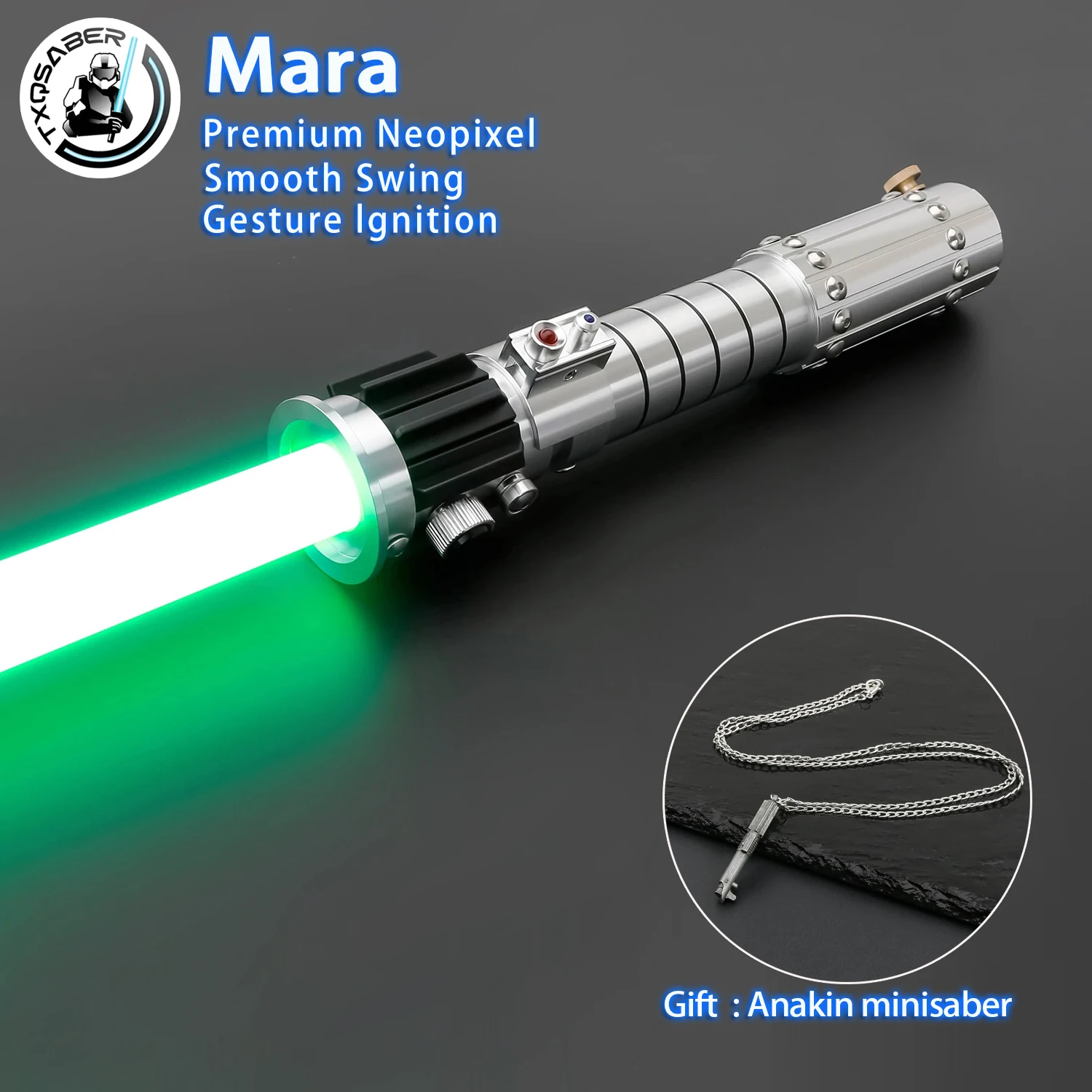 

Mara TXQSABER High Quality New Replica Lightsaber Metal Hilt Heavy Dueling Proffie 2.2 Light Sword SNV4 Neo Pixel Laser