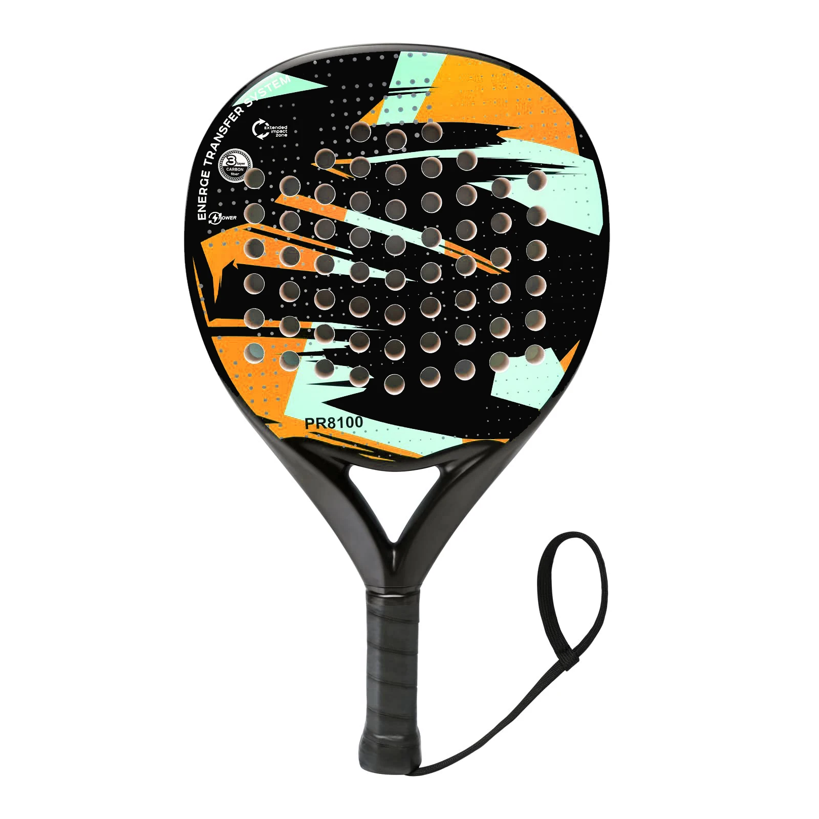 Padel Racket Carbon Fiber Surface with EVA Memory Flex Foam Core Lightweight Padel Racquet