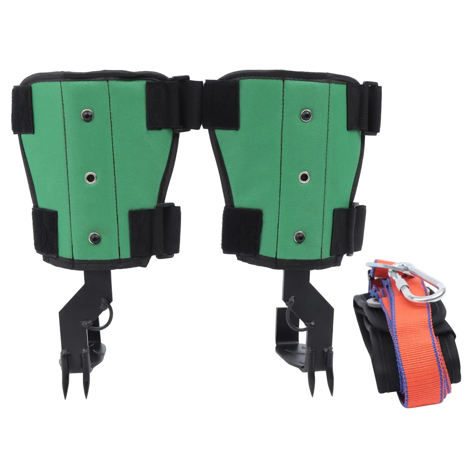 طقم تسلق الأشجار مع حزام أمان، مسامير تسلق القطب الفولاذي، سعة 330 رطل